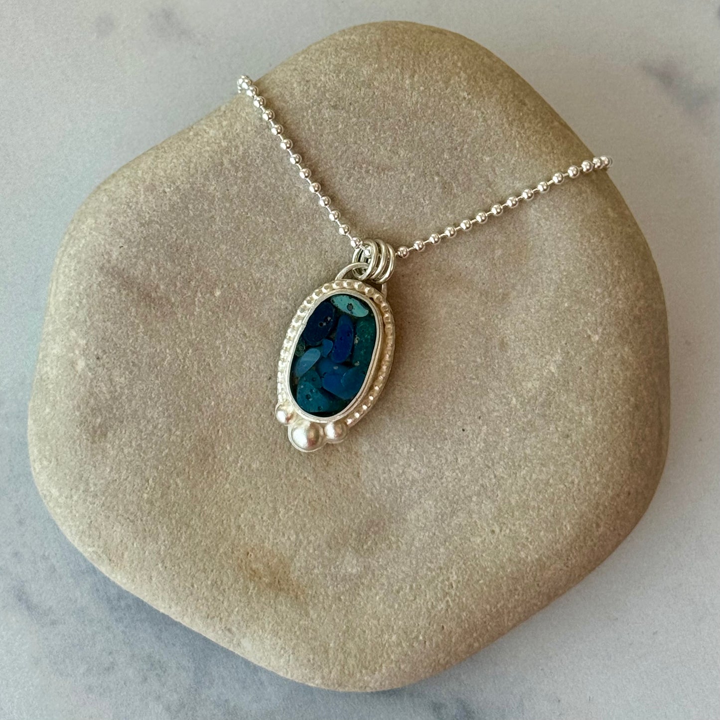 Leland Blue Embellished Pendant