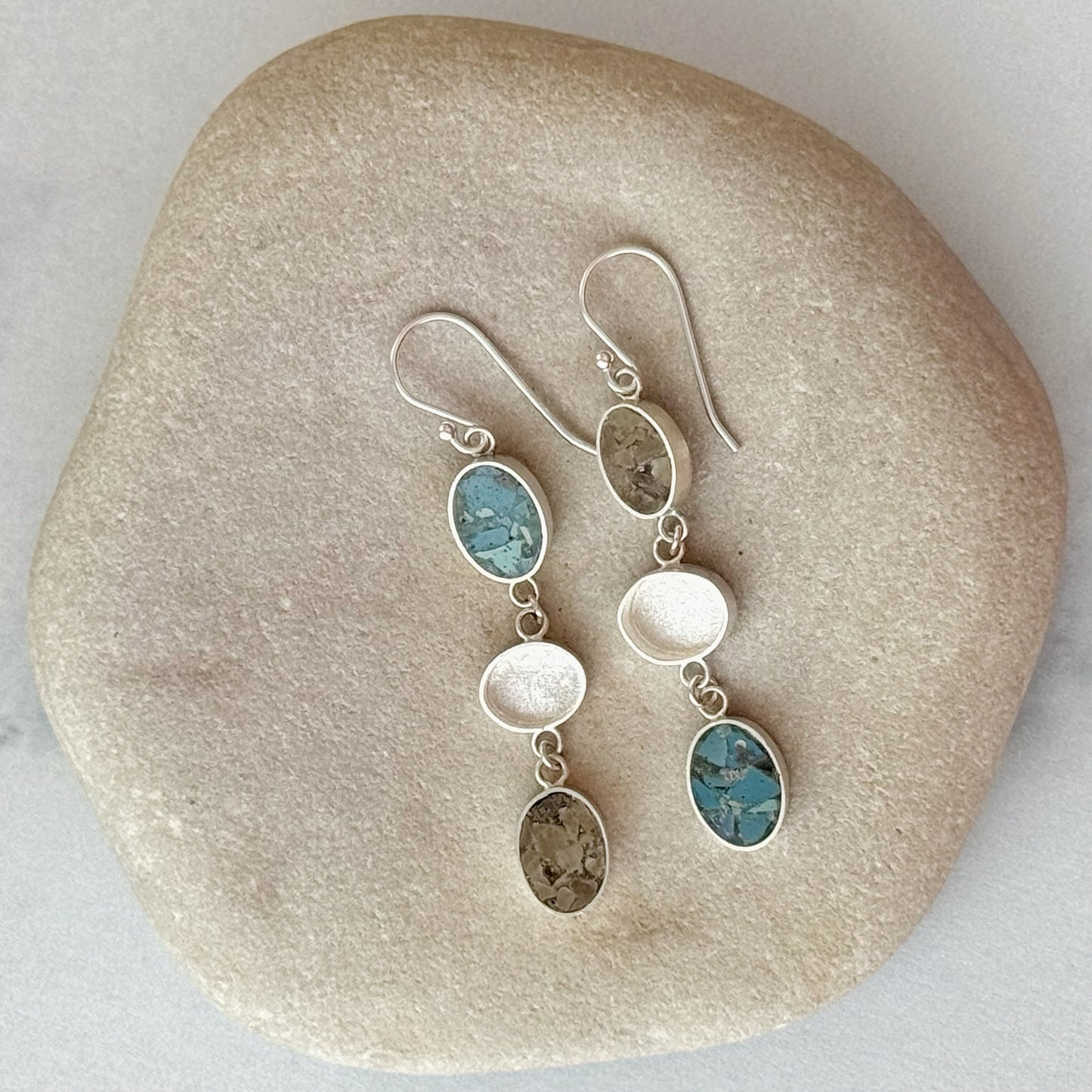 Leland Blue and Petosky Trio Drop Earrings
