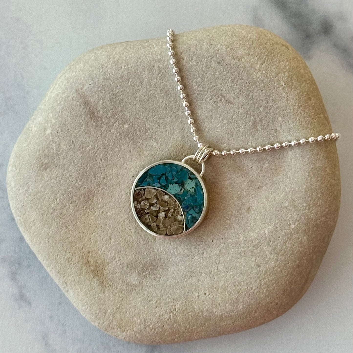Still Water-Leland Blue Petoskey Pendant